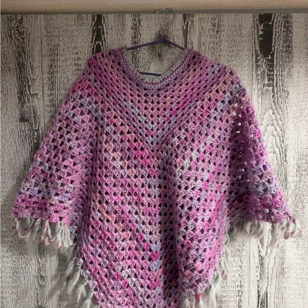 Women's Handmade Crochet Poncho
